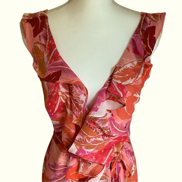 Aqua Floral Dress Bloomingdale’s Size Small NWT - Picture 4 of 8